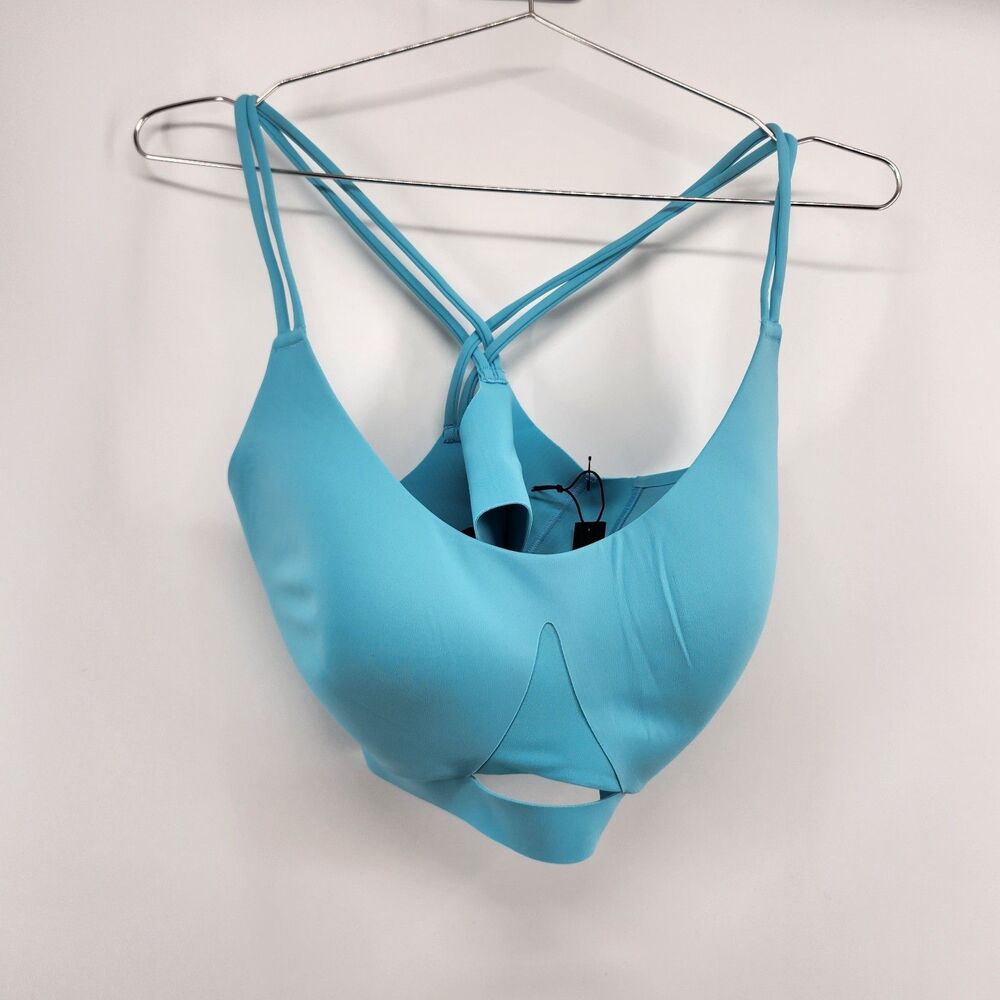 Victoria's Secret S-DD VSX Light Blue Elevate Strappy Comfort Sports Bra NWT